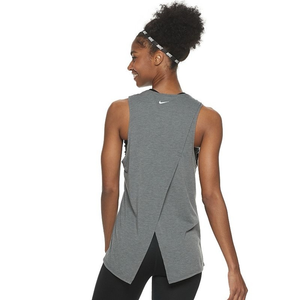 Nike Peace Love Swoosh Dri-Fit Split Back Training Tank - Picture 5 of 7